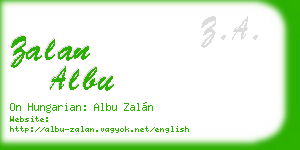 zalan albu business card