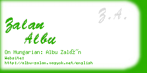 zalan albu business card